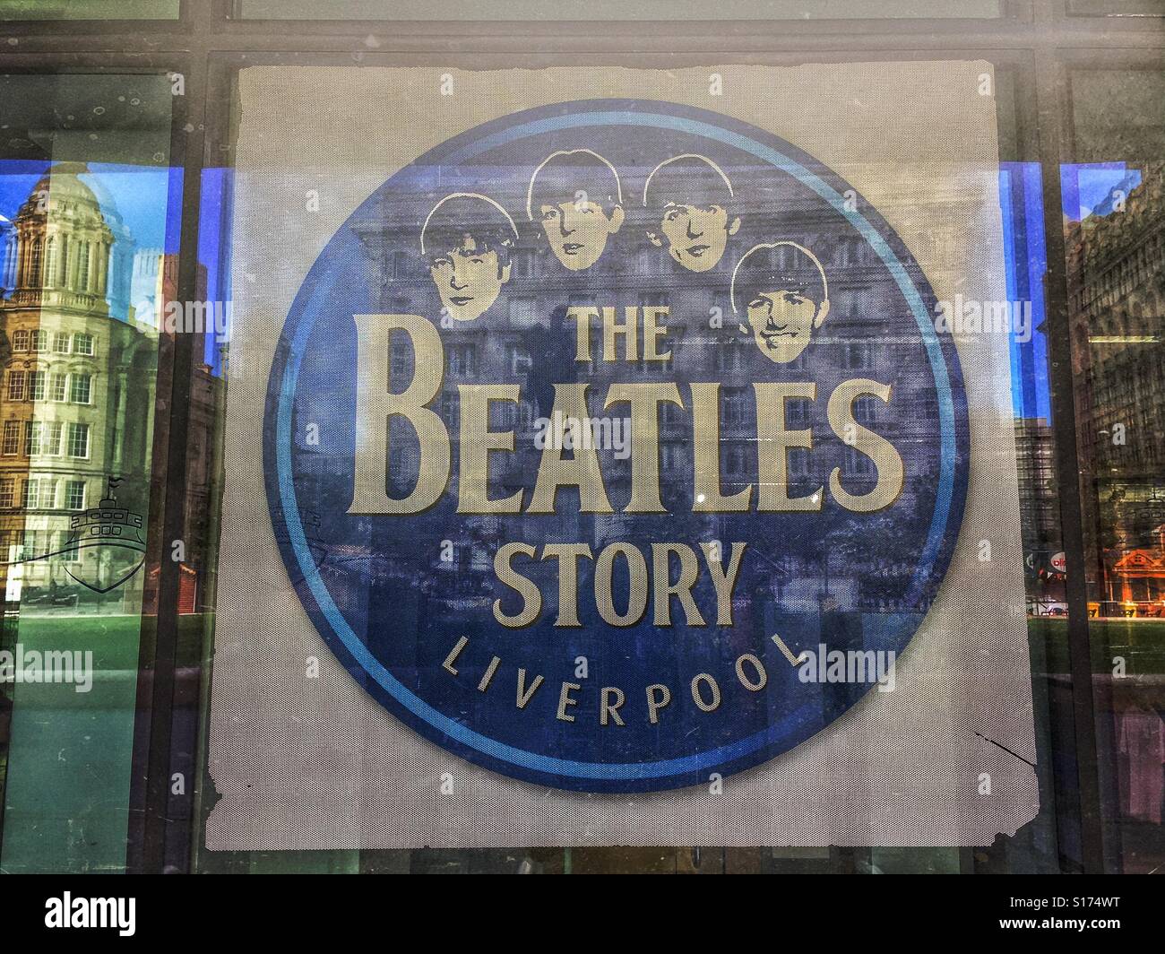 Das Zeichen der Beatles Story, Liverpool, UK Stockfoto