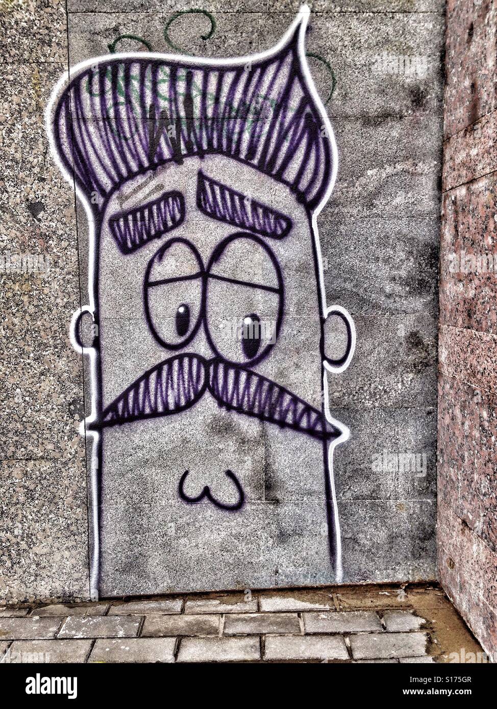 Graffiti - Smartphone-aufgenommenes Stockfoto