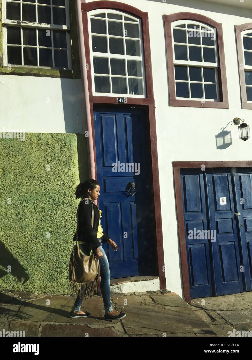 Ouro Preto, Brasilien - Smartphone-aufgenommenes Stockfoto