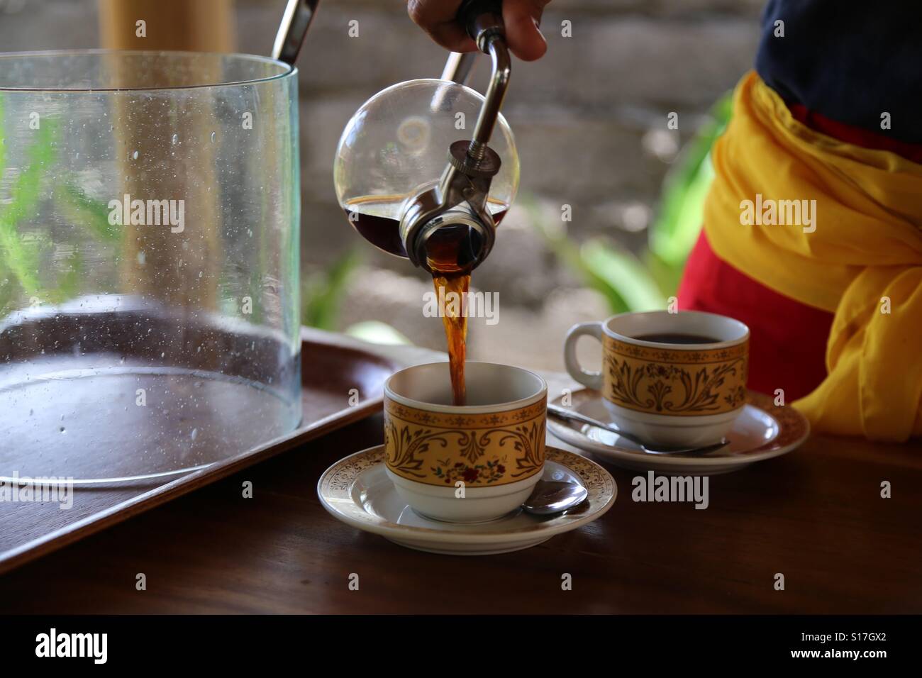 Civet Kaffee in Bali Stockfoto