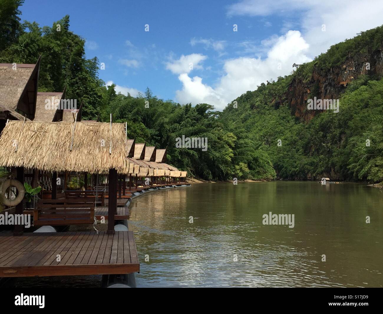 Tropischen Resort, Kanchanaburi, Thailand Stockfoto