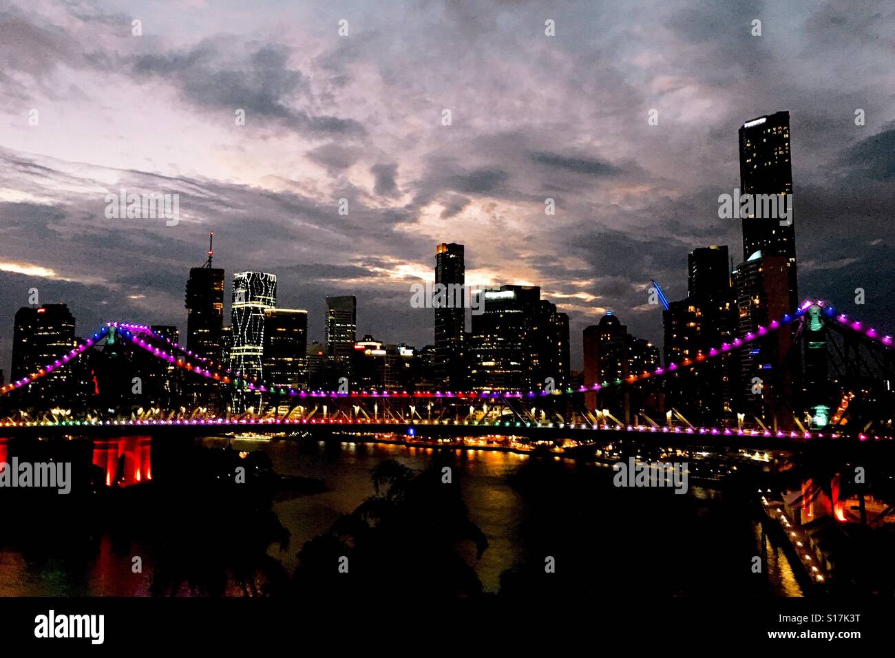 Skyline von Brisbane. Stockfoto