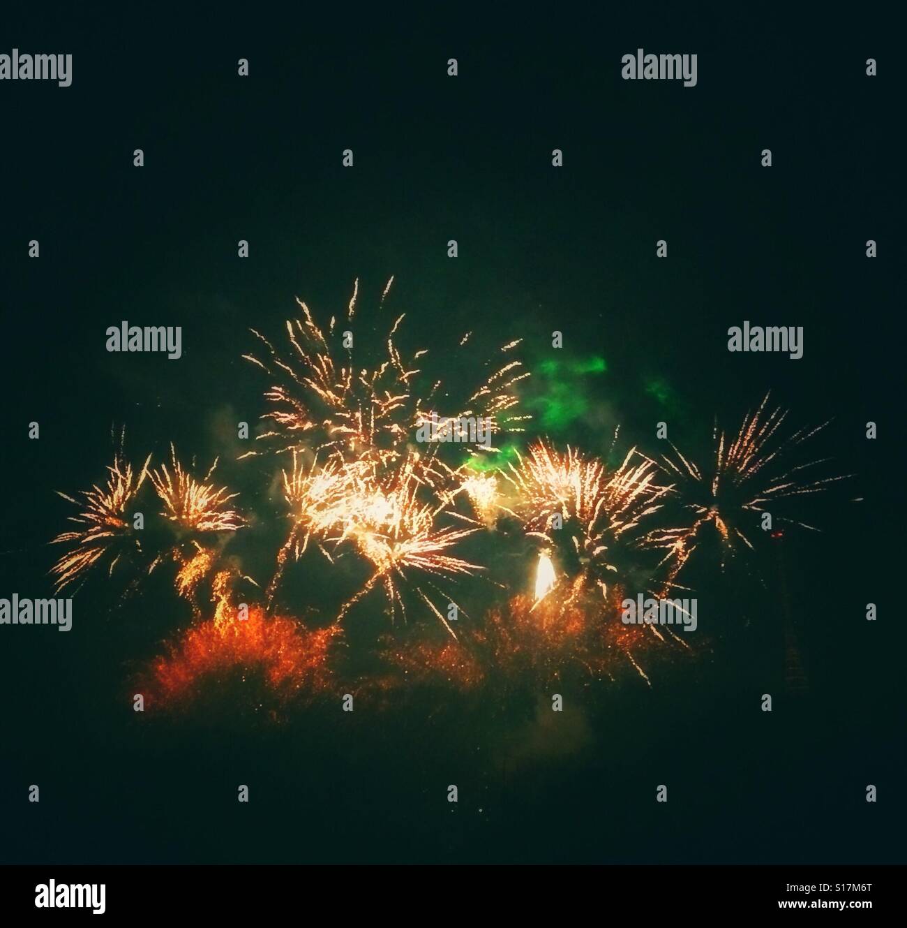 Buntes Feuerwerk Stockfoto