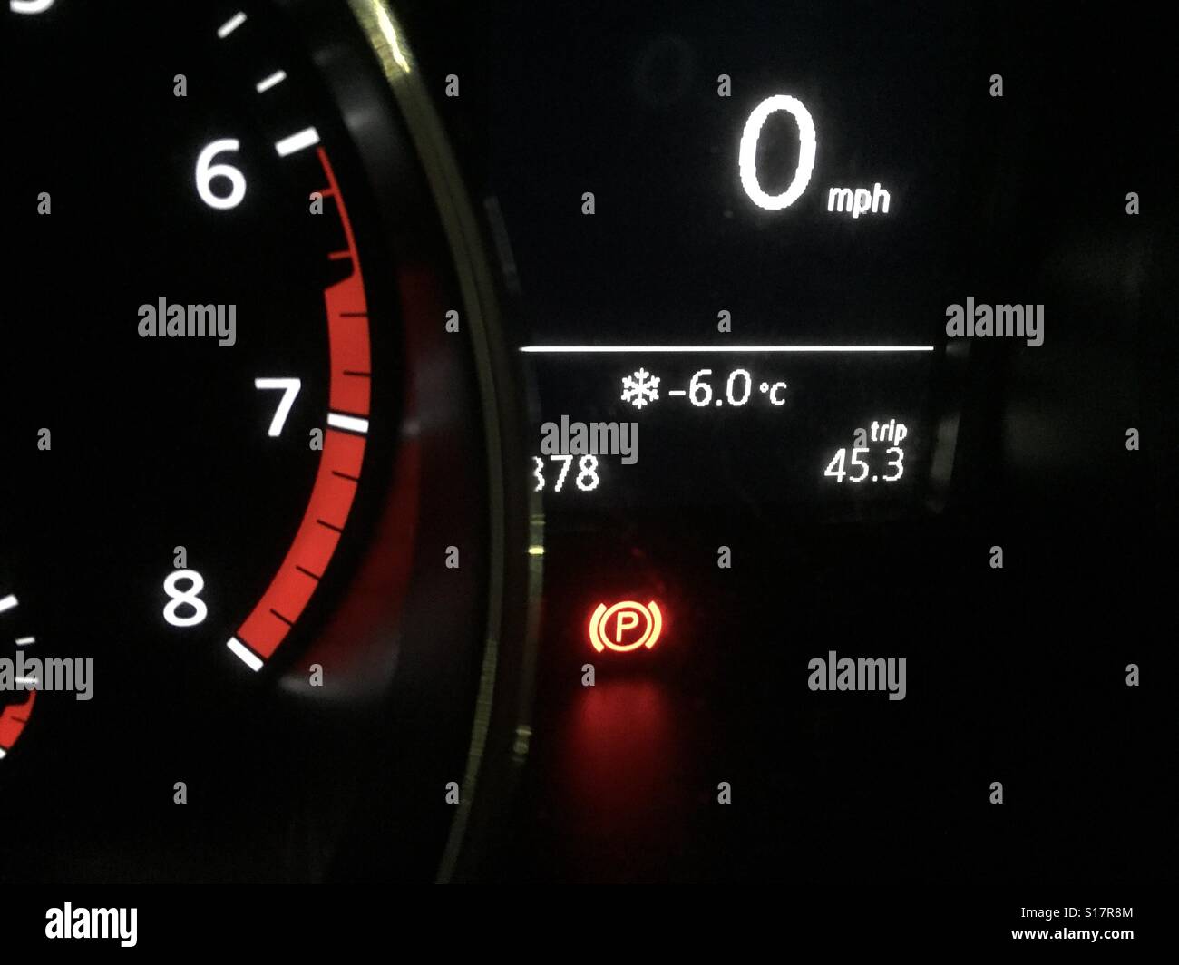 Temperaturanzeige Auto Stock-Foto
