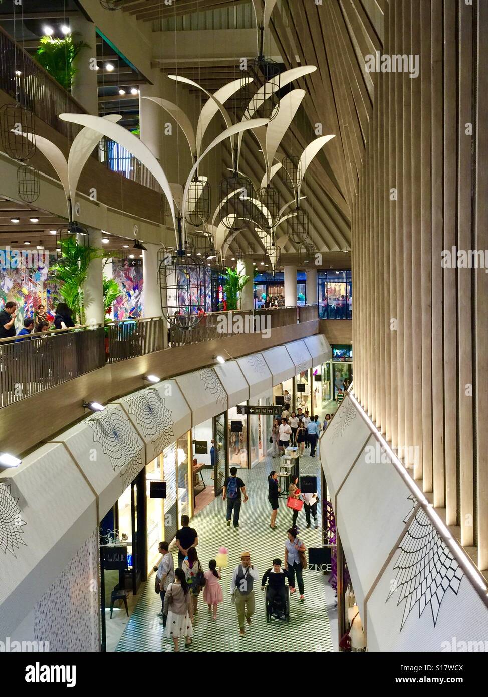 Thai Shopping-Mall mit einer Natur unter dem Motto, Bangkok Stockfoto