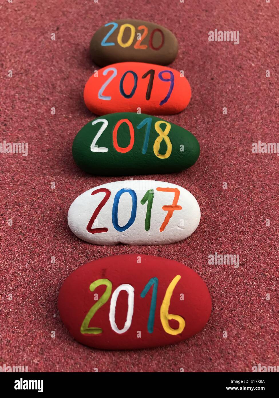 Frohes Neues Jahr - Smartphone-aufgenommenes Stockfoto