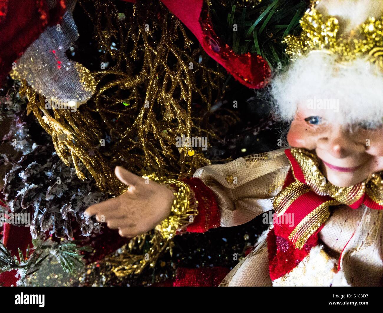 Weihnachtsbaum - Smartphone-aufgenommenes Stockfoto