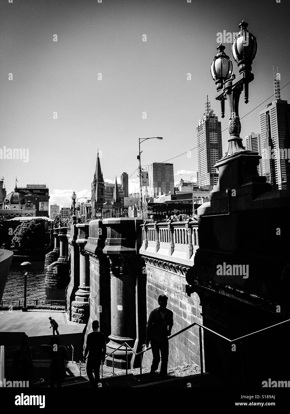 Schwarz / weiß-Tag in Melbourne Stockfoto