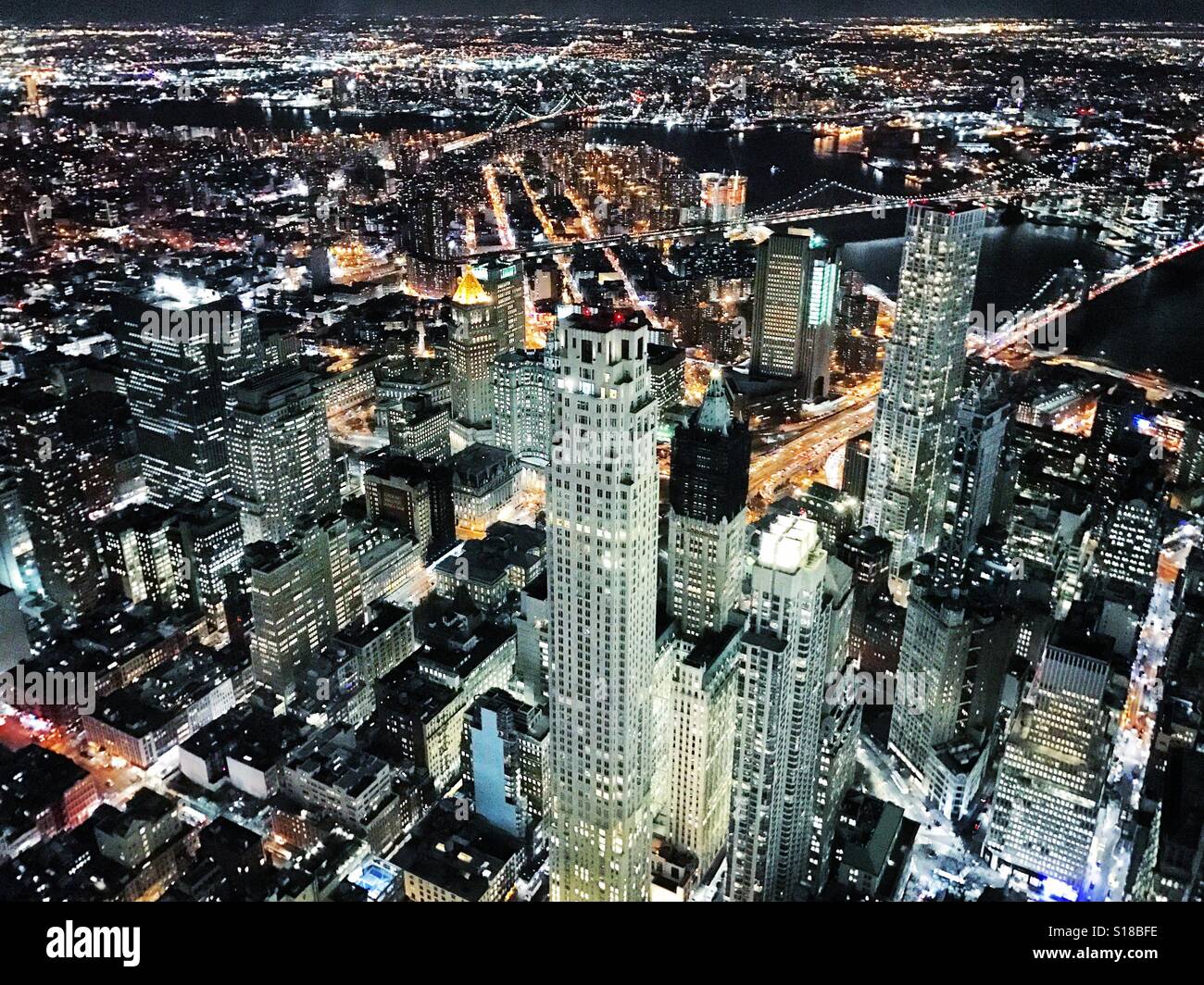 Tolle Luftaufnahme von New York - Smartphone-aufgenommenes Stockfoto