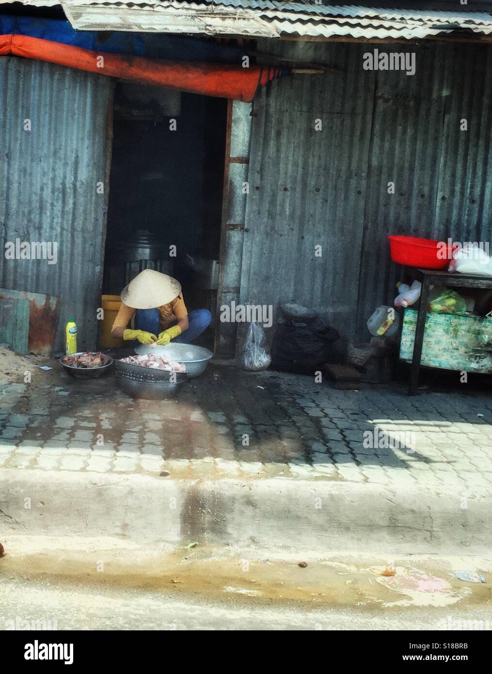 Random Straßenszene. - Smartphone-aufgenommenes Stockfoto