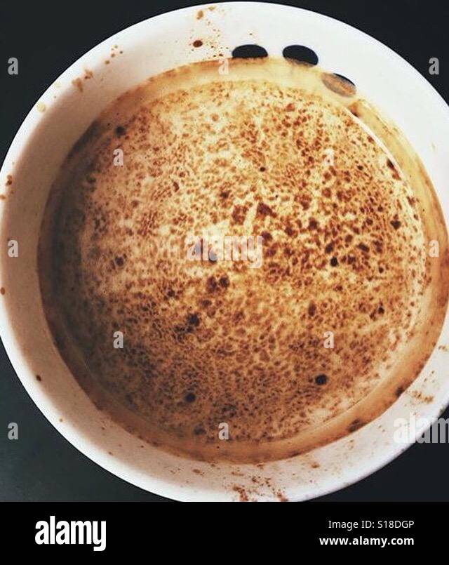 Nahaufnahme von Latte Kaffee Stockfoto