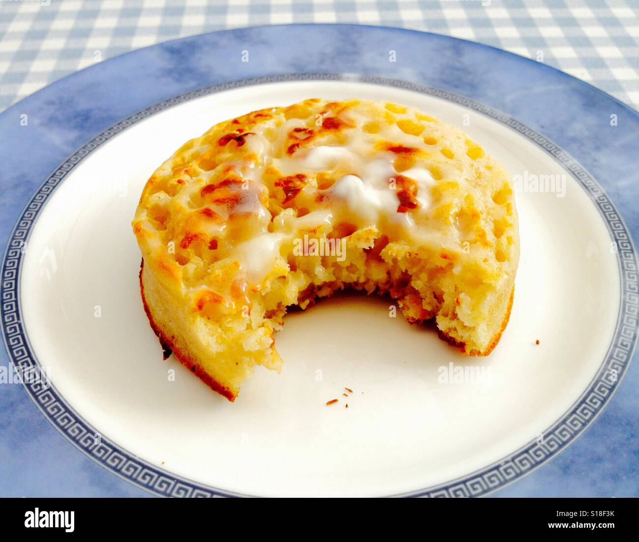 Heiße gebutterte Fladen Stockfoto