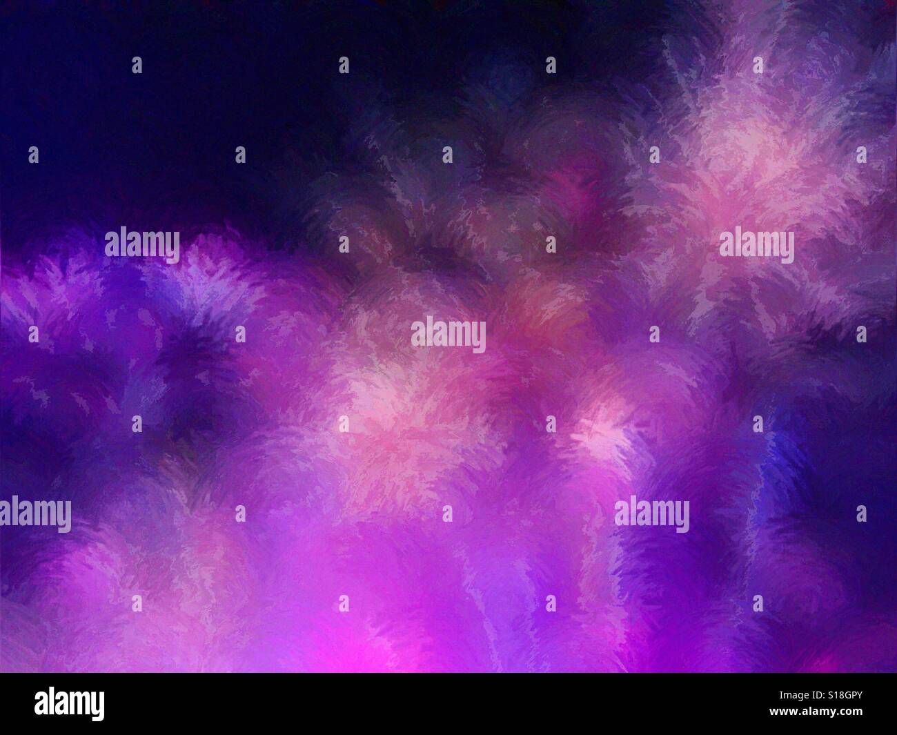 Ein abstraktes digitale Gemälde aus einem Foto von Feuerwerkskörpern. Stockfoto