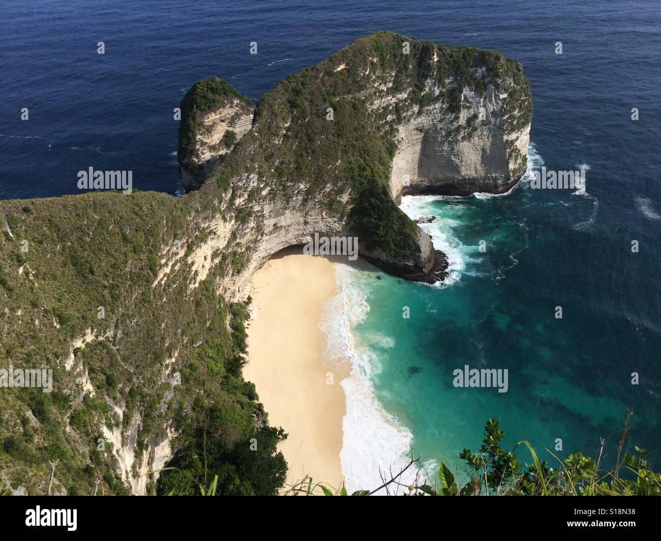 Kelingking Strand Stockfoto