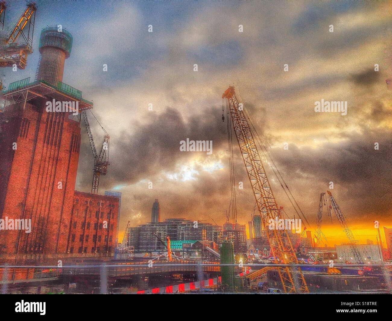 Battersea Power Station Regeneration. Stockfoto