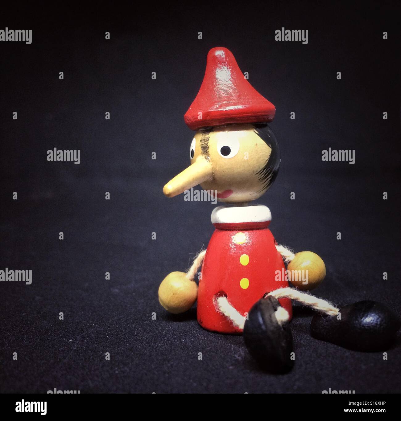 Langnasen-Pinocchio Stockfoto