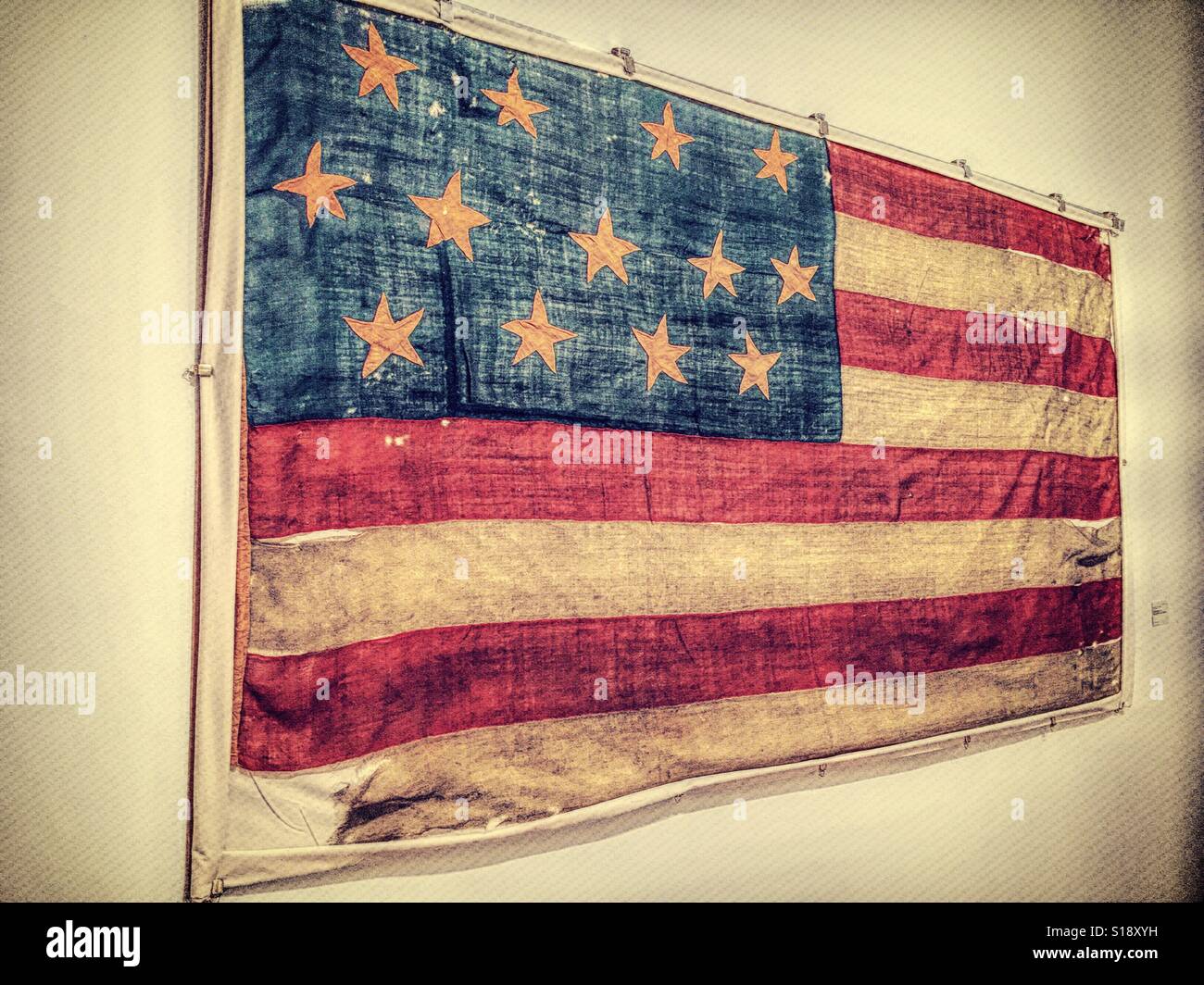 13 Sterne American Marine Farbe Flagge, USA Stockfoto