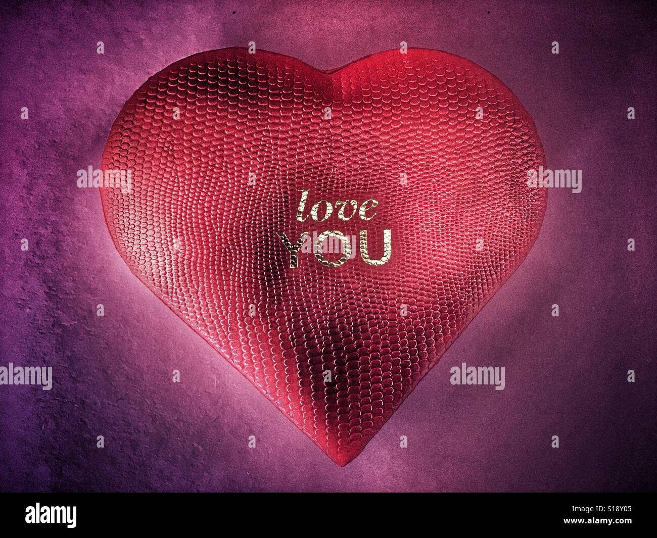 Liebe dich - Smartphone-aufgenommenes Stockfoto