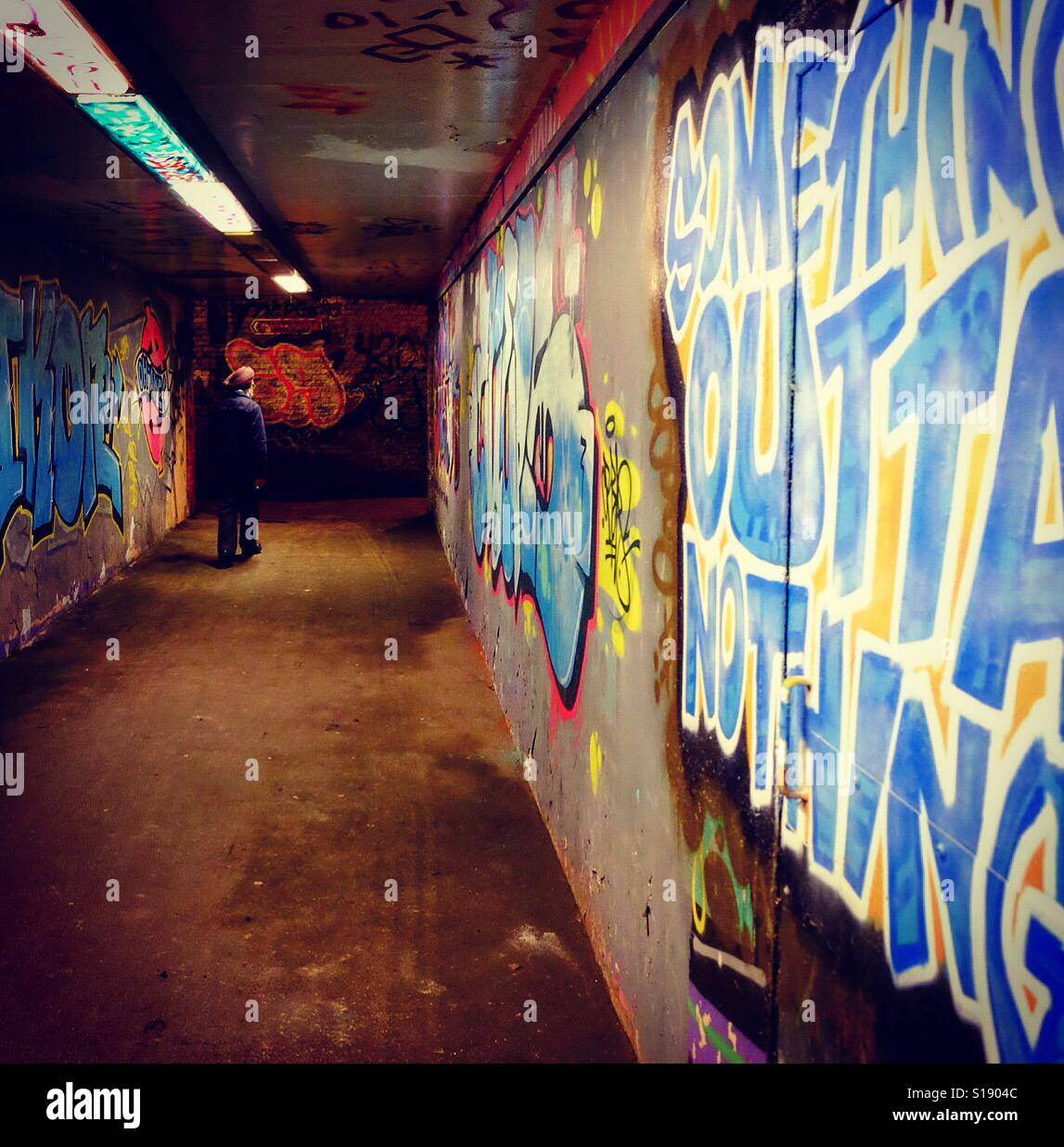 Subway Graffiti. Stockfoto