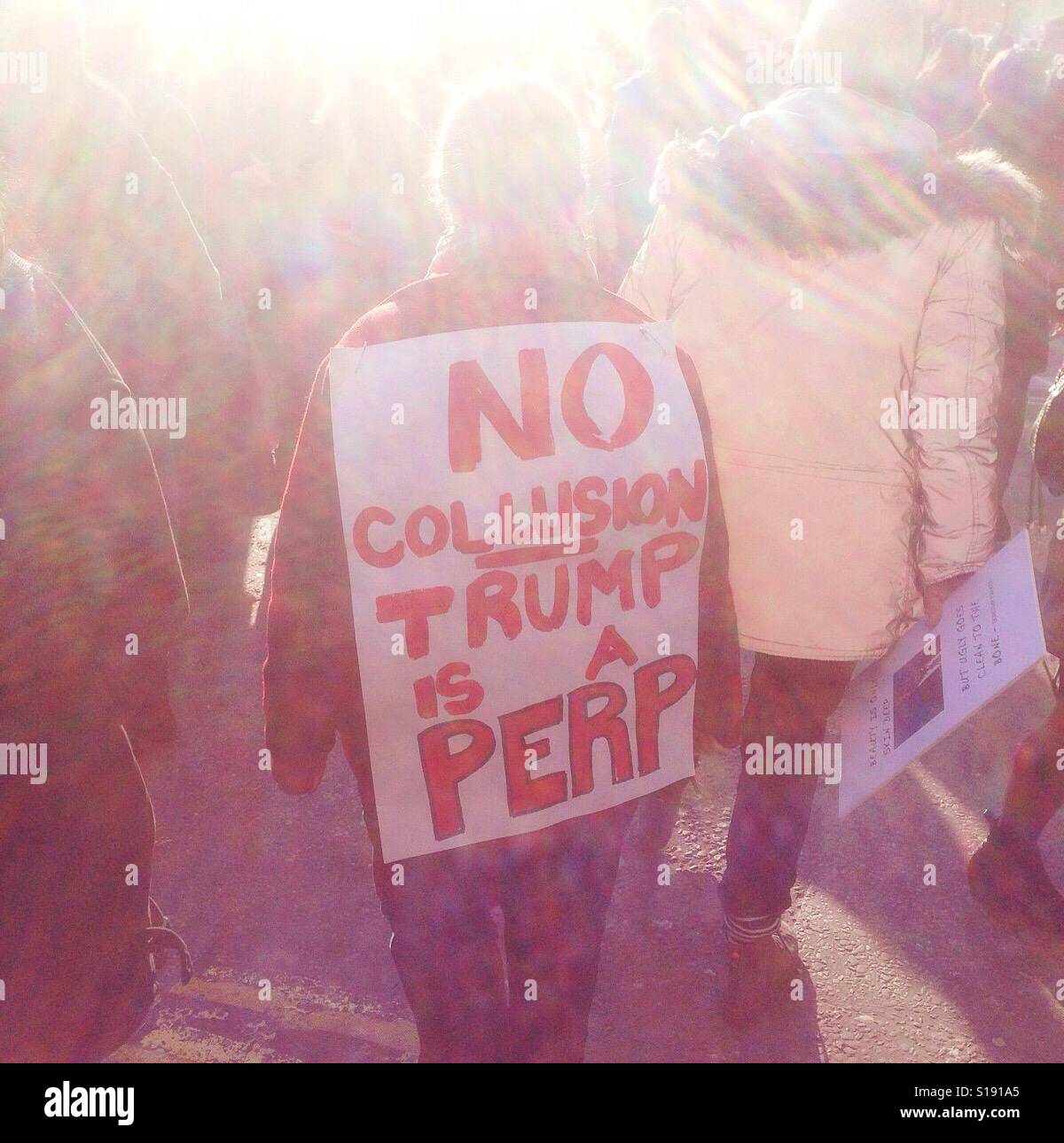 Trumpf-Frauen März Einweihung demonstration Stockfoto