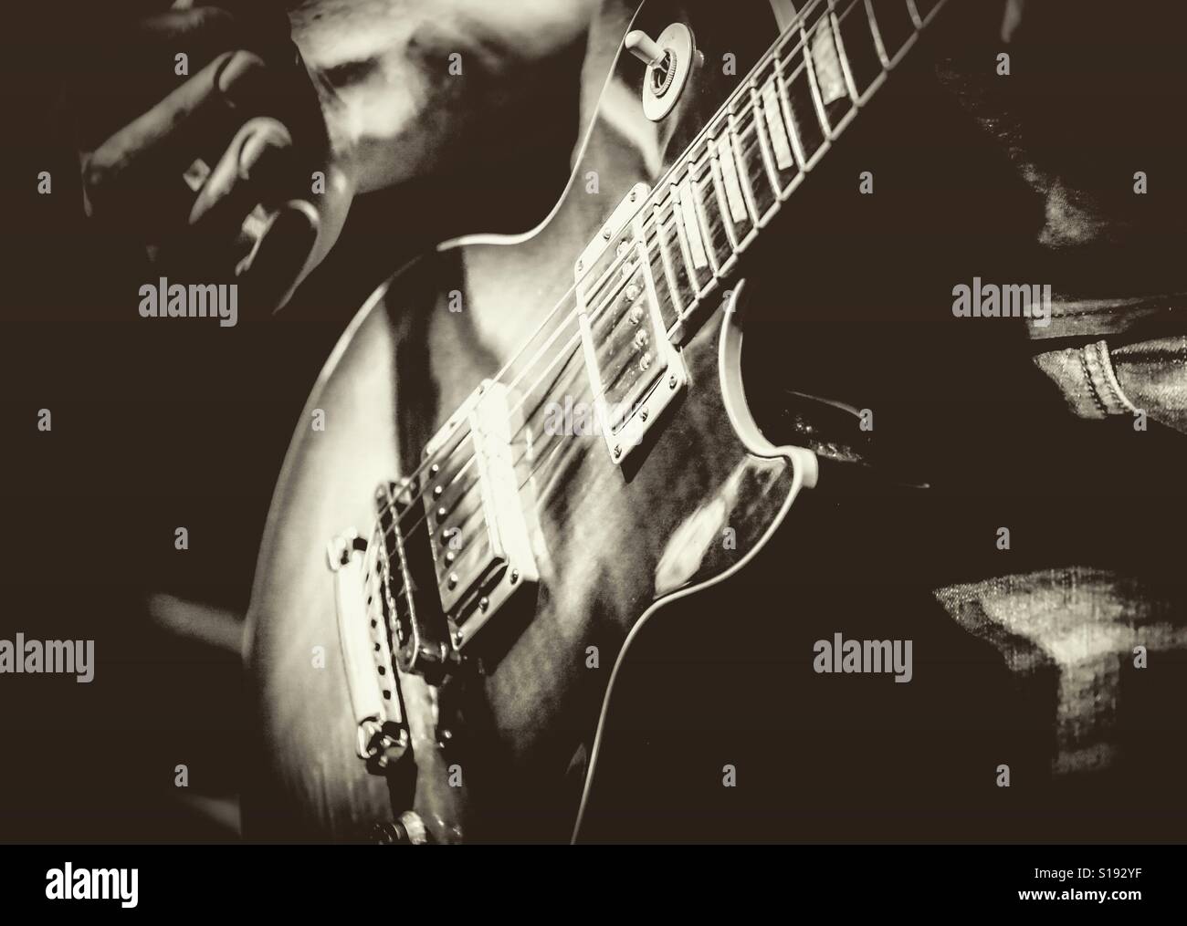 Gibson Les Paul Gitarre Stockfoto