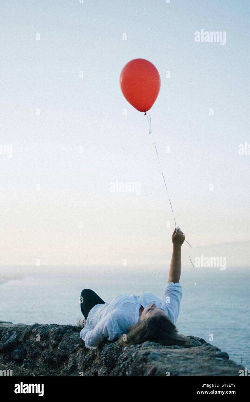 Roter Ballon Stockfoto