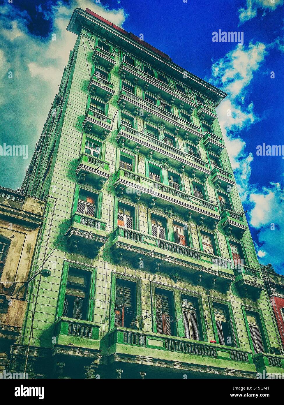 Green-building in Havanna, Kuba Stockfoto
