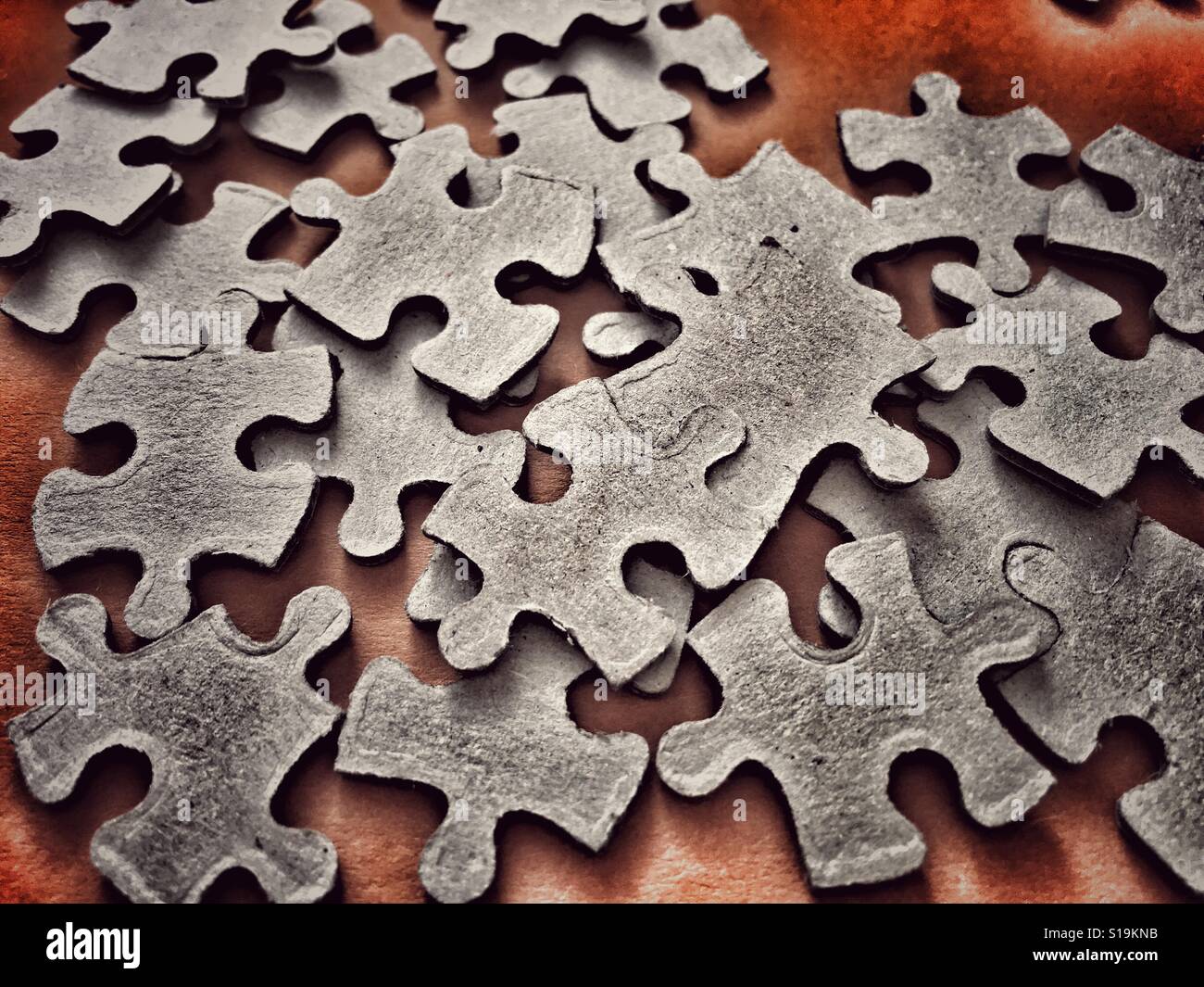 Jigsaw Puzzle-Teile - Smartphone-aufgenommenes Stockfoto