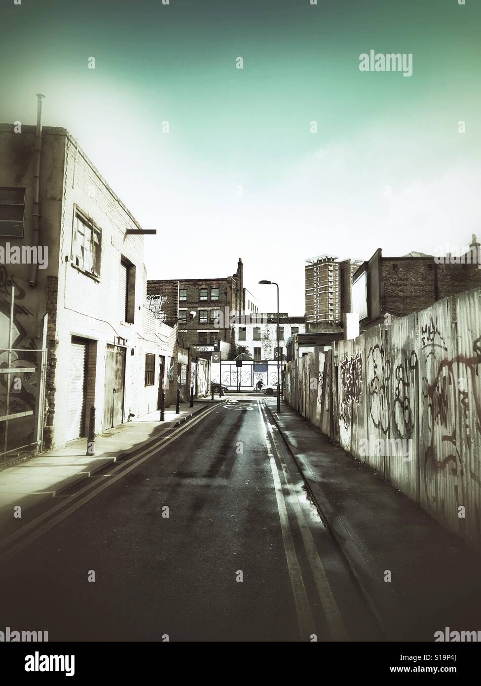 Ein Backstreet in East London Stockfoto