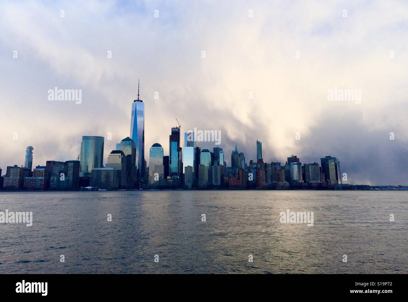 Eingehenden Sturm über Lower Manhattan Stockfoto