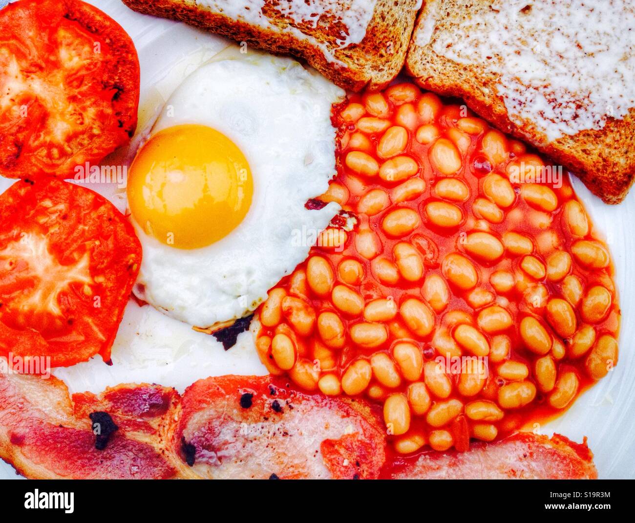 Fried englisches Frühstück Stockfoto