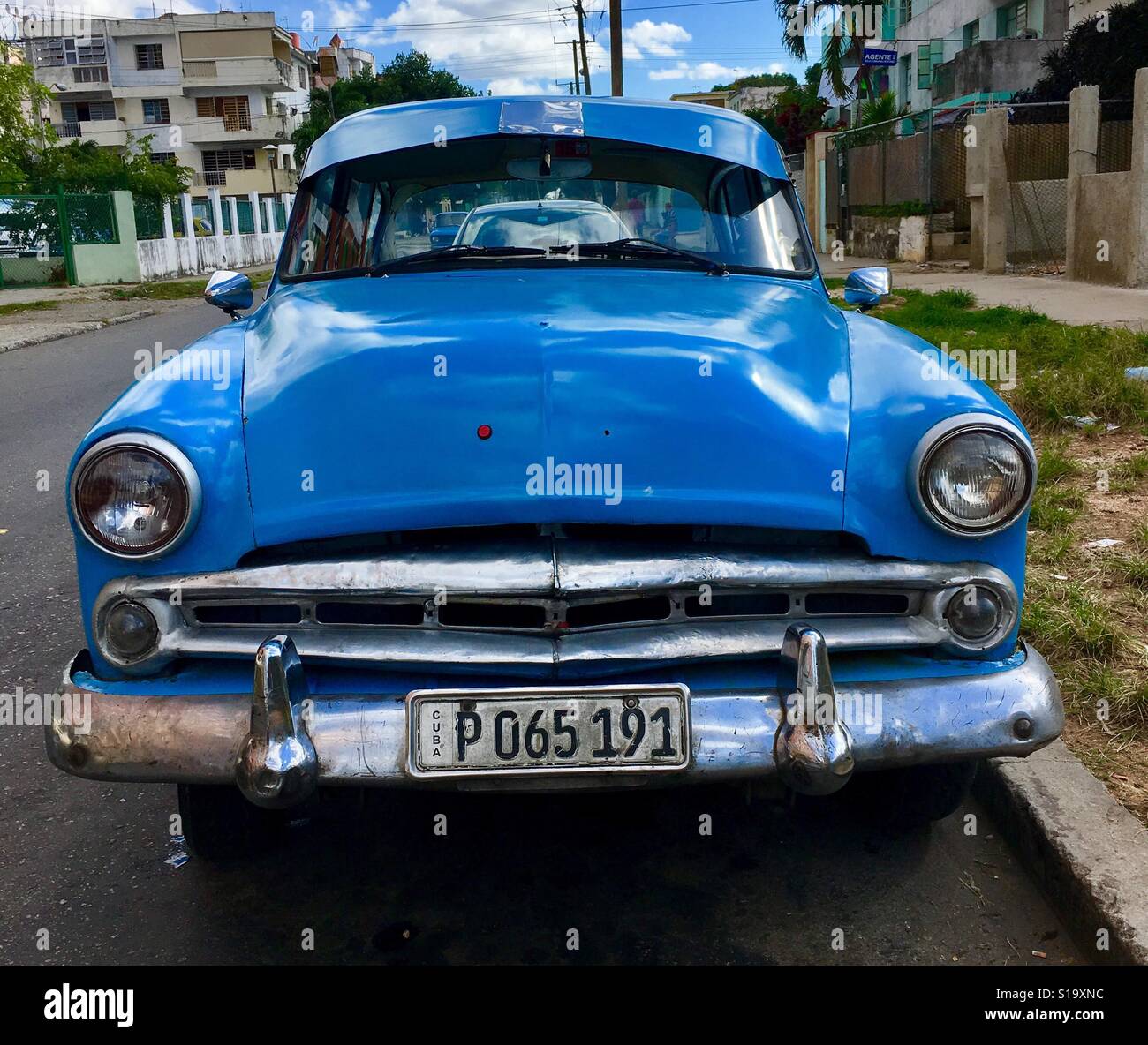 Rétro Auto Havanna - Smartphone-aufgenommenes Stockfoto
