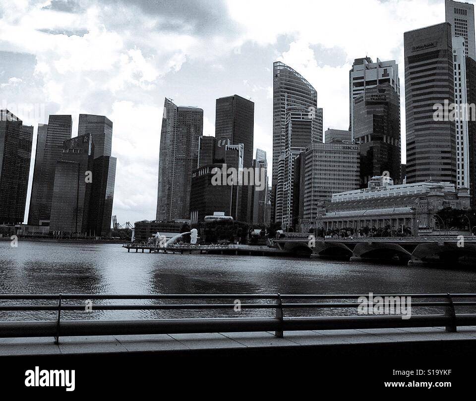 Gebäude im Ausland in Singapur Stockfoto