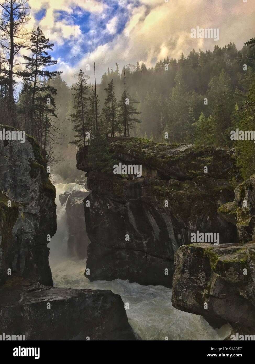Nairn Falls, in der Nähe von Pemberton, British Columbia, Kanada Stockfoto