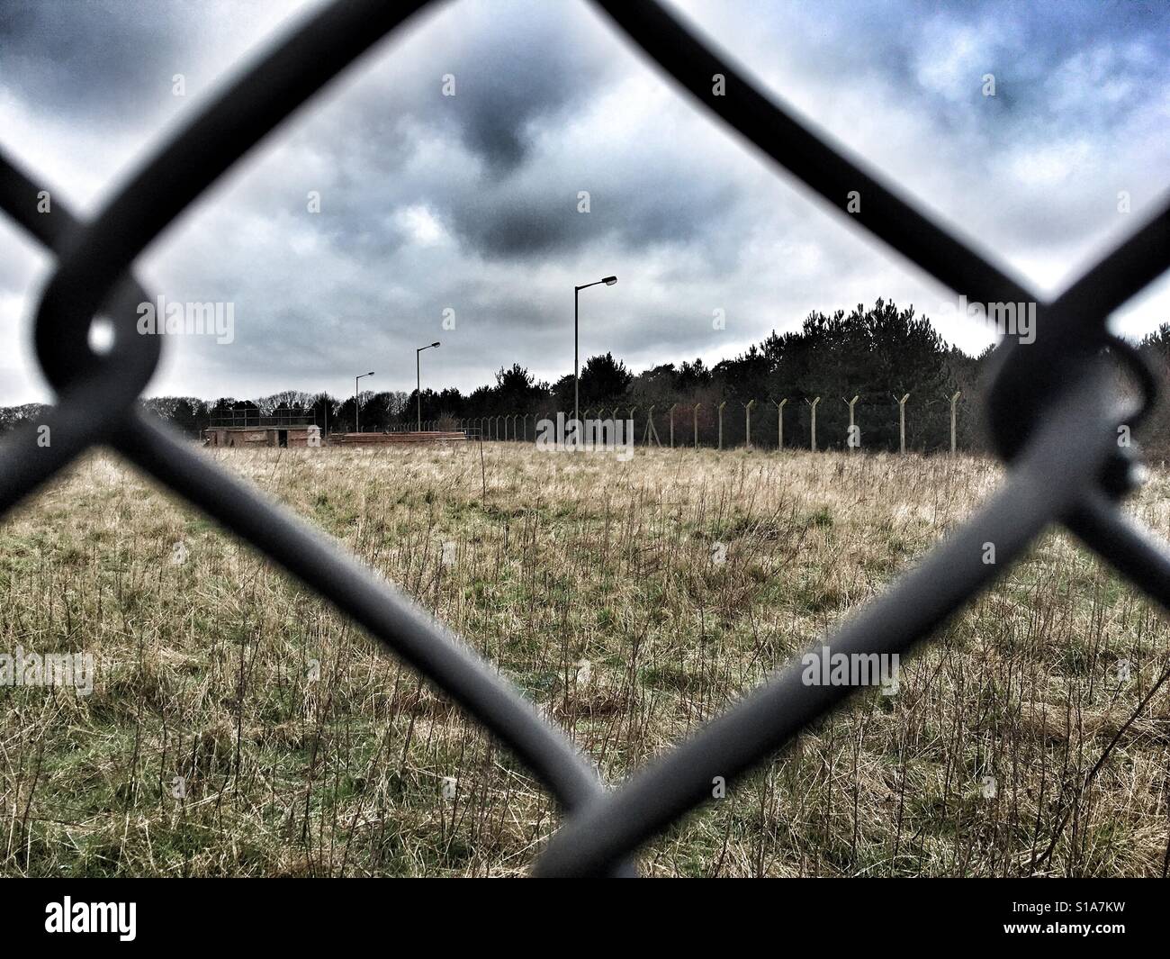 Ehemaligen Kriegs- und kalten Krieges Militärbasis, Bawdsey, Suffolk, UK. - Smartphone-aufgenommenes Stockfoto