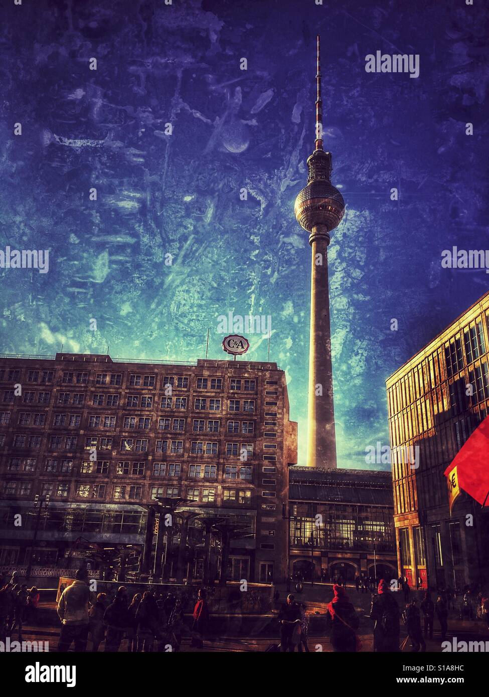 Berliner Fernsehturm / Berliner Fernsehturm / Alexanderplatz Stockfoto