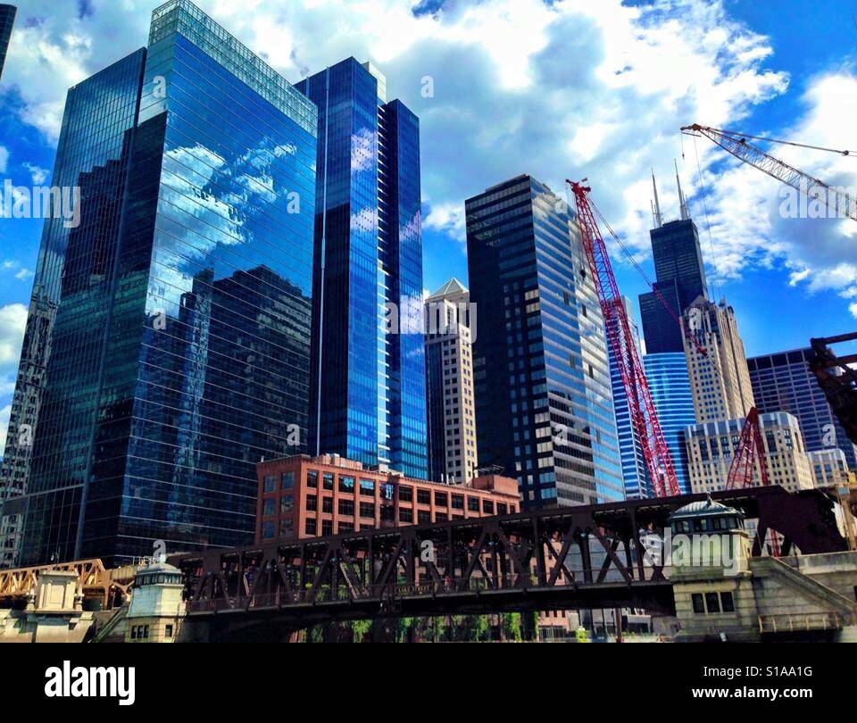 Wunderschönen Tag in Chicago Stockfoto