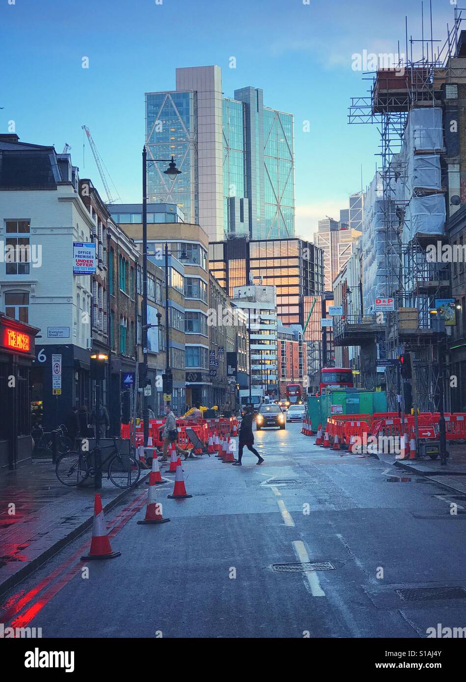 Curtain Road, Shoreditch, London Stockfoto