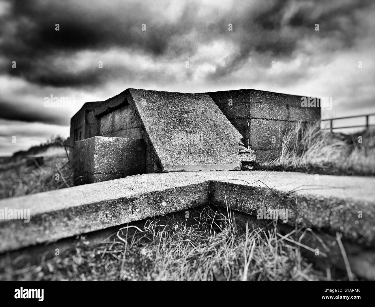 Während des Krieges Bunker U.K - Smartphone-aufgenommenes Stockfoto