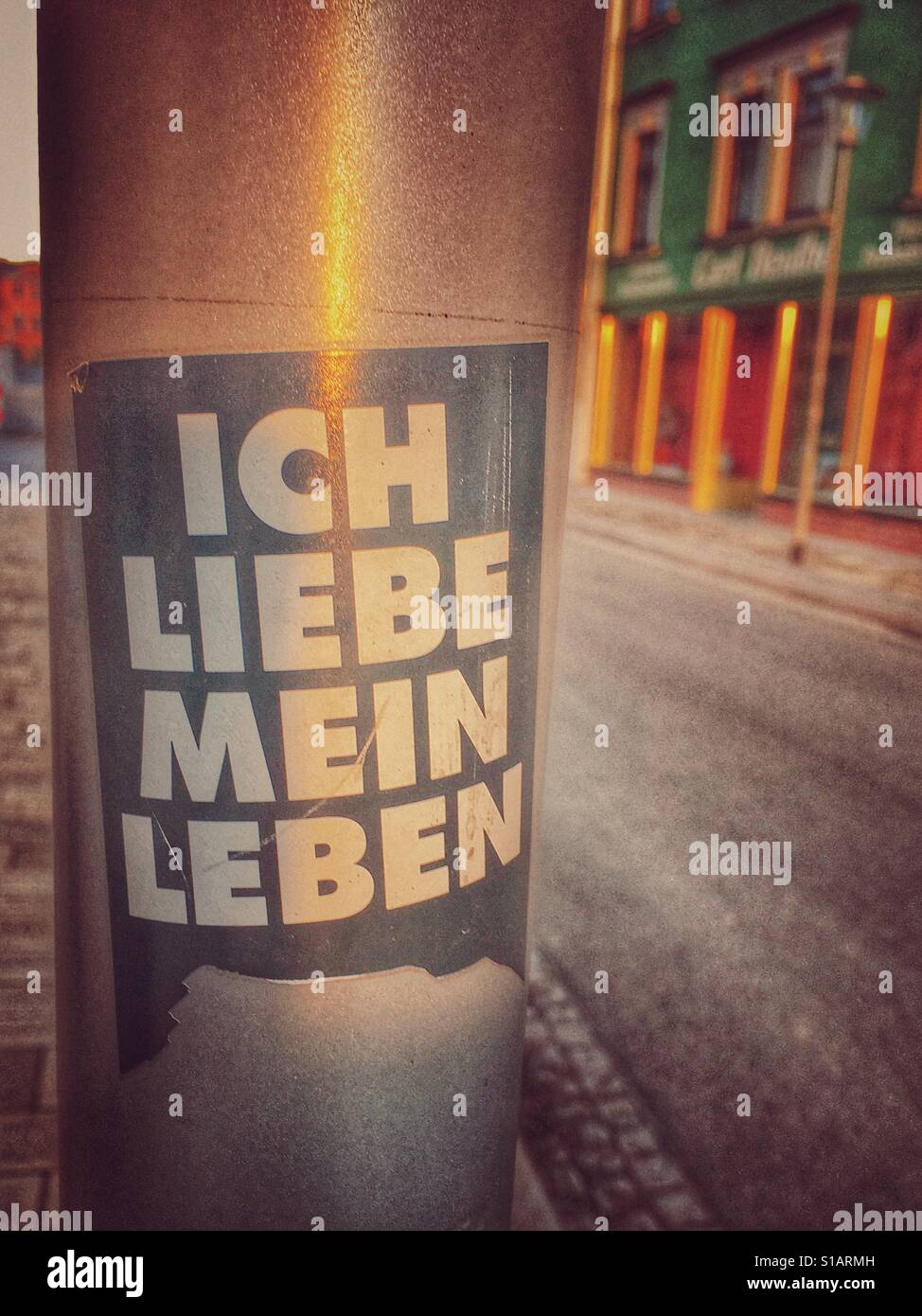 Ich Liebe Mein Leben / ich liebe mein Leben - in deutscher Sprache Stockfoto