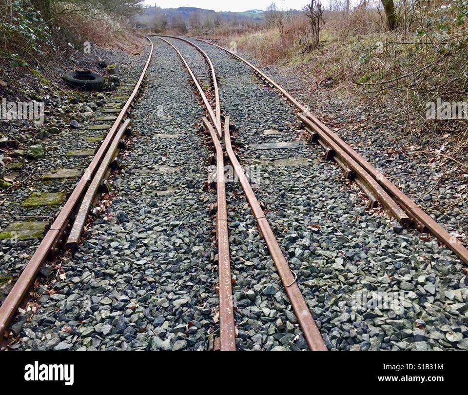 Verlassenen Eisenbahn Stockfoto