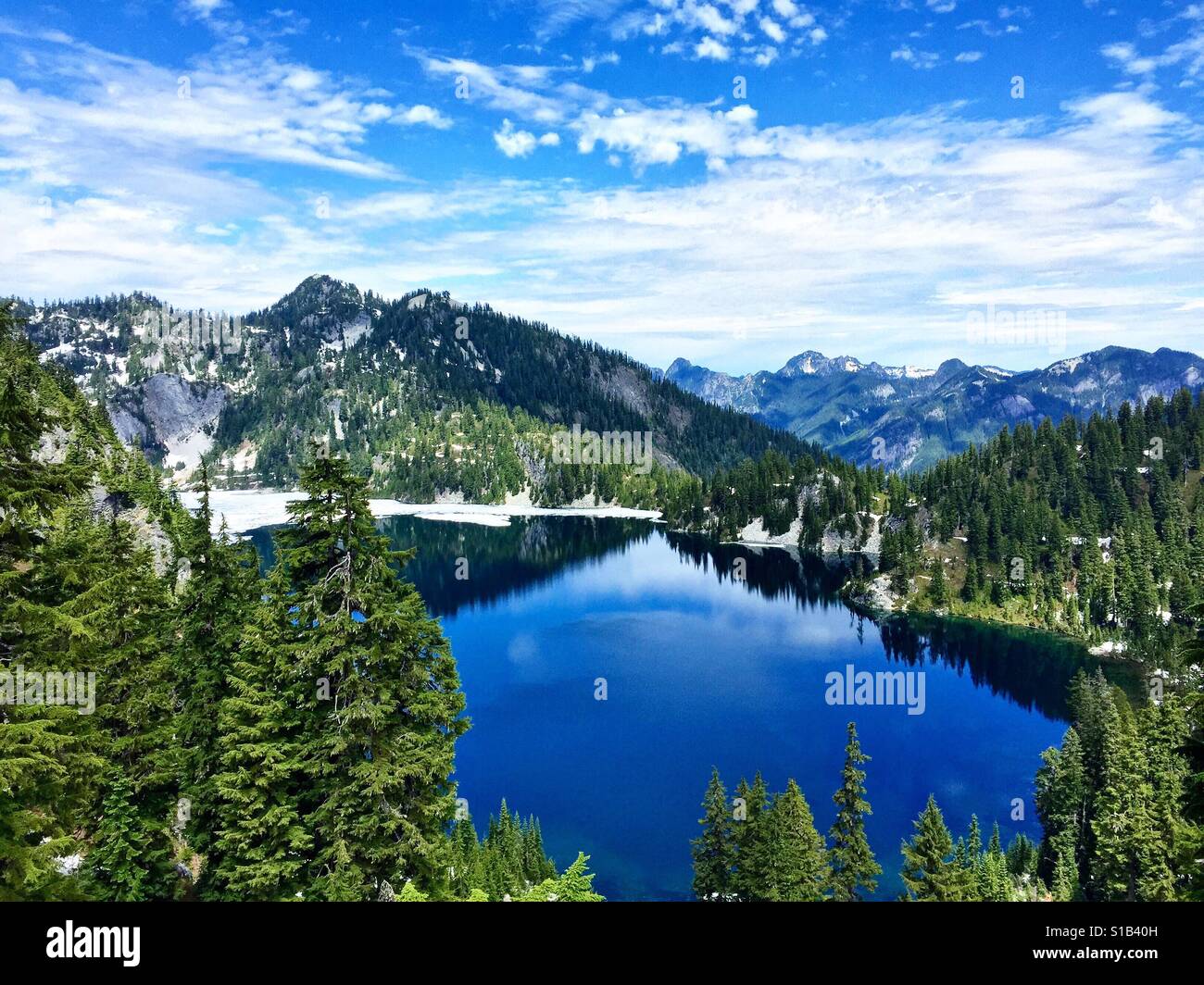 Schnee See im US-Bundesstaat Washington Stockfoto