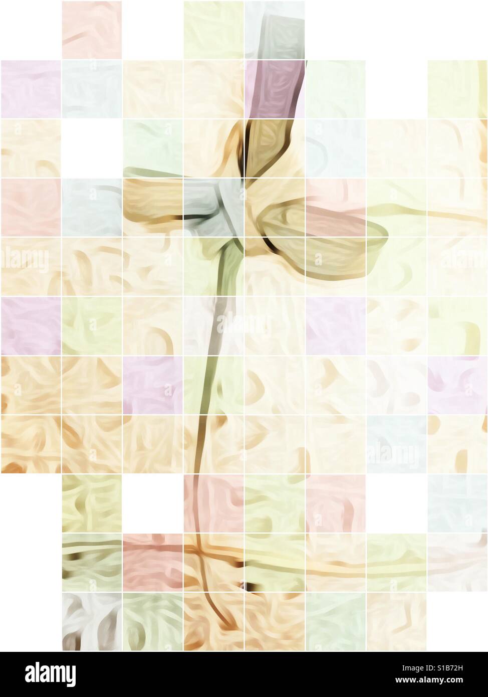 Pastell handgemachte Palm cross Stockfoto