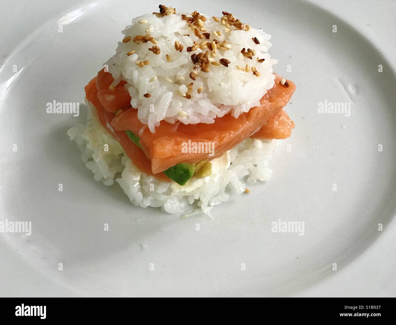 Sushi-burger Stockfoto