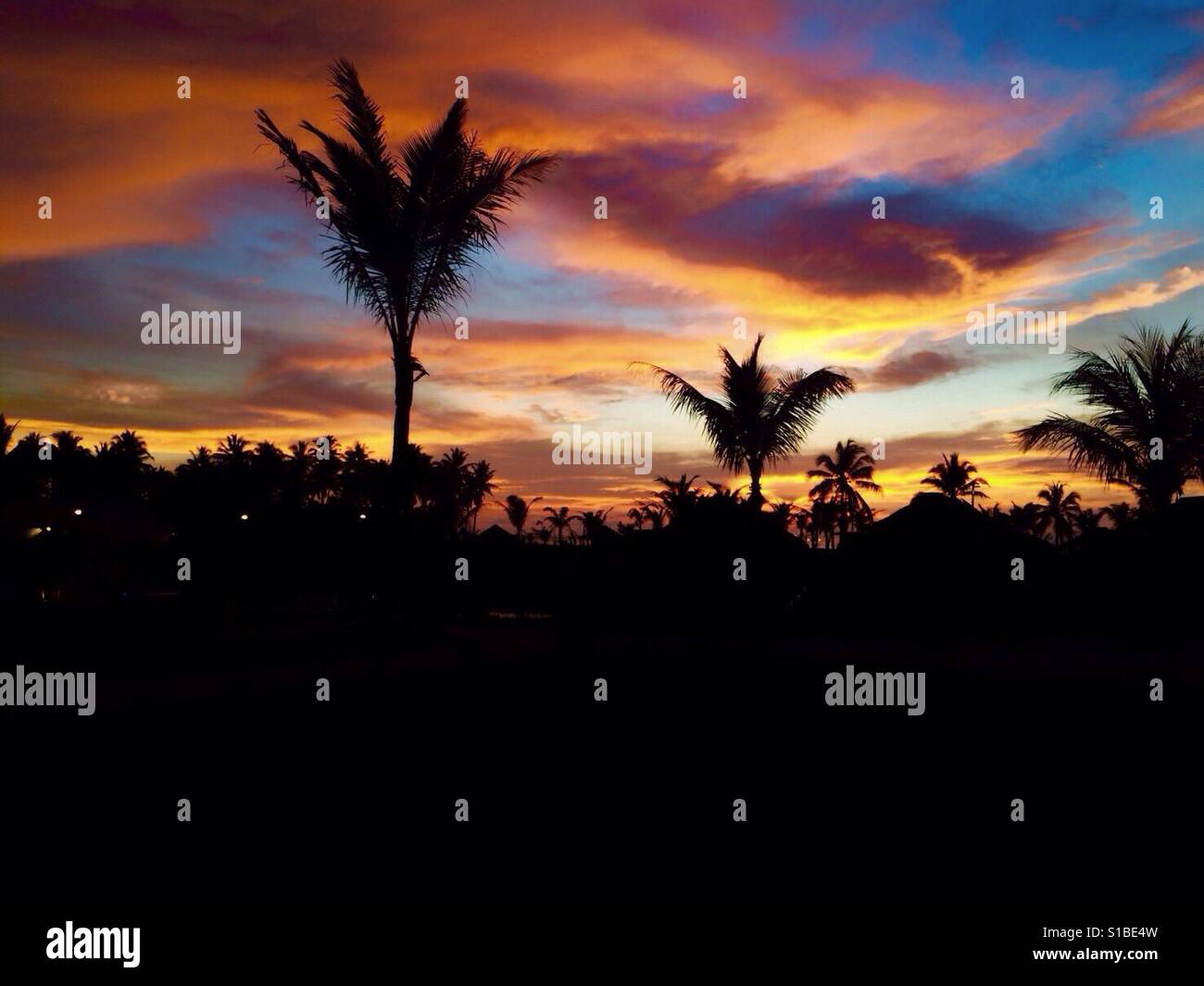 Sonnenuntergang Atmosphäre auf der Insel Stockfoto