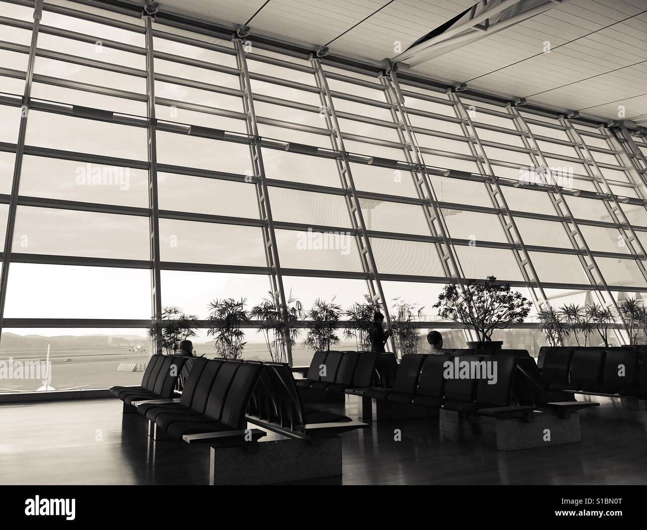 Flughafen anzeigen Galerie Gelassenheit Stockfoto