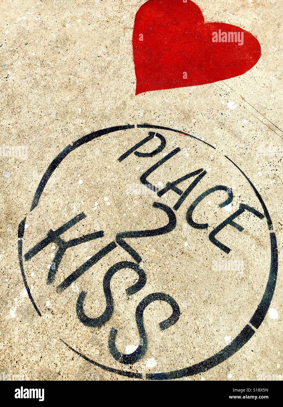 Platz 2 Kuss - Smartphone-aufgenommenes Stockfoto