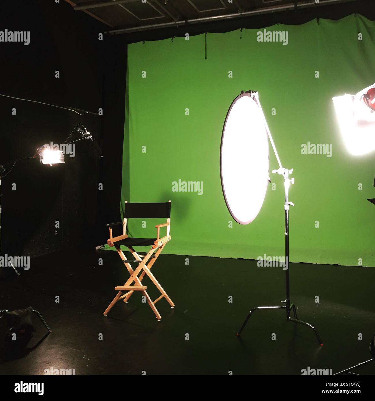 Greenscreen-studio Stockfoto