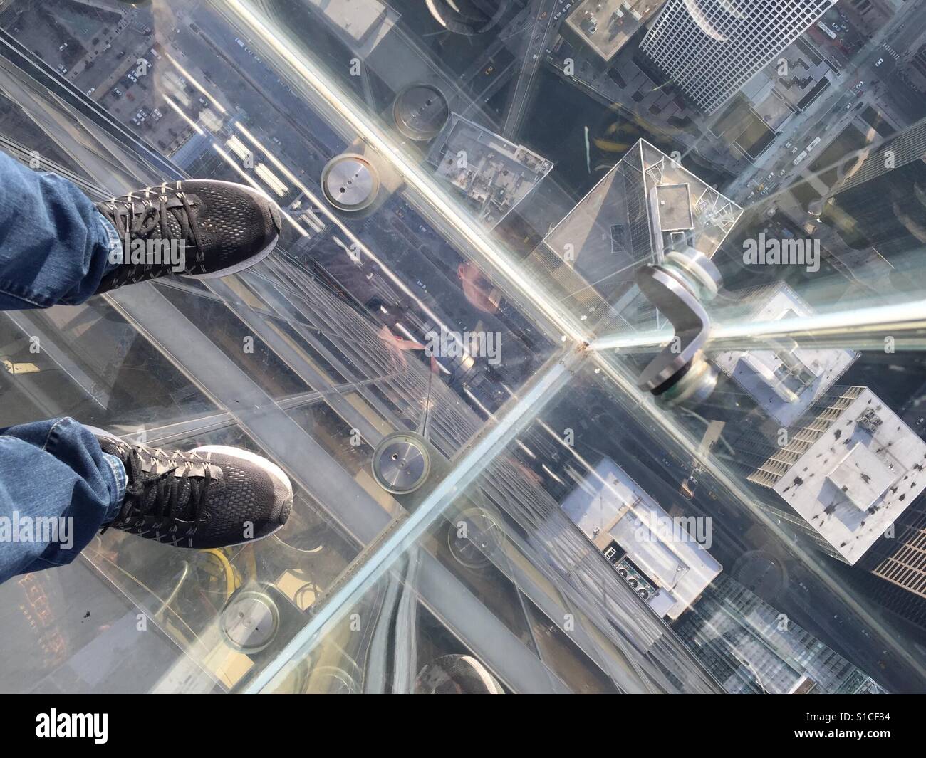 Sky Deck der Willis Tower in Chicago Stockfoto