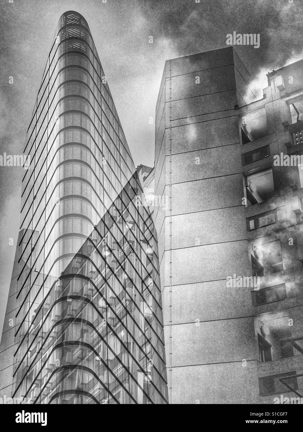 London-Türme-Blöcke in abstrakter form Stockfoto